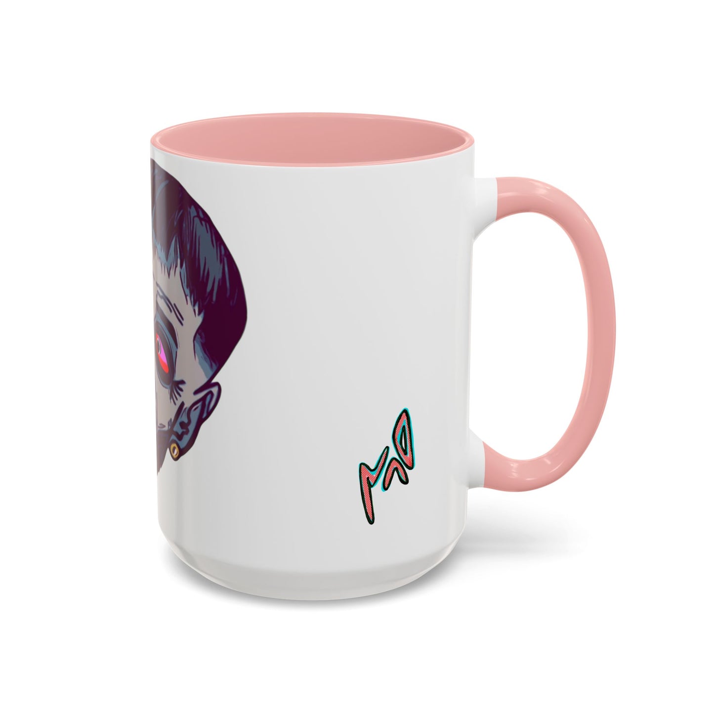 Edgy 3x  Horror Face Accent Coffee Mug (11/15oz) — 'ANAL 3X' Graphic