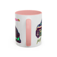Coffee Mug —ECLIPSE  Neon Sports Car Design with "MovinchiArtDesigns" Logo