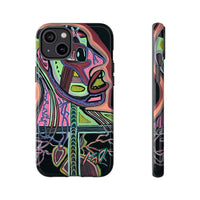 HEART ATTACK Abstract Neon Face Tough Phone Case – Vibrant Art Phone Cover