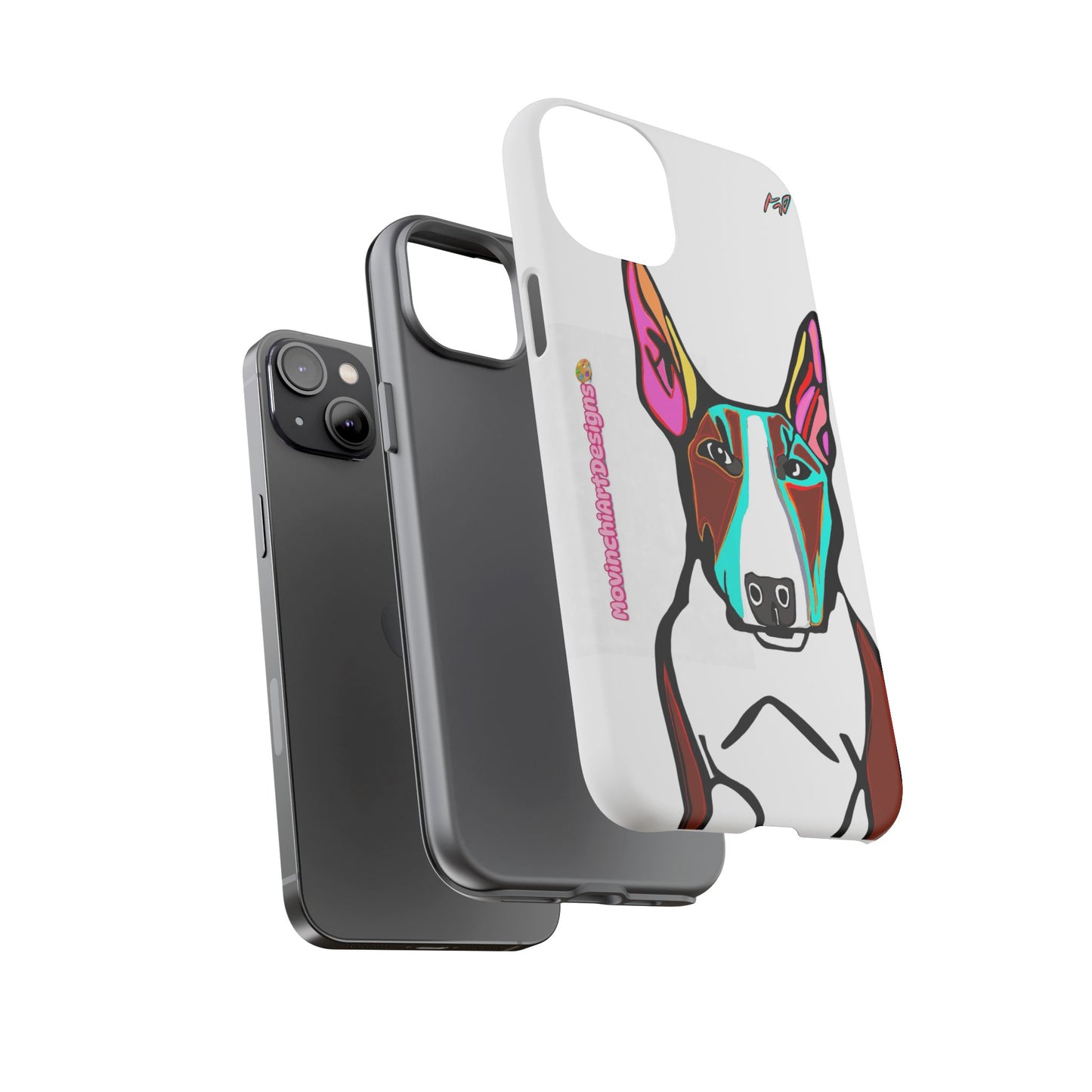 MR Bull Terrier Phone Case — Colorful Pop Art Tough Cases for Dog Lovers