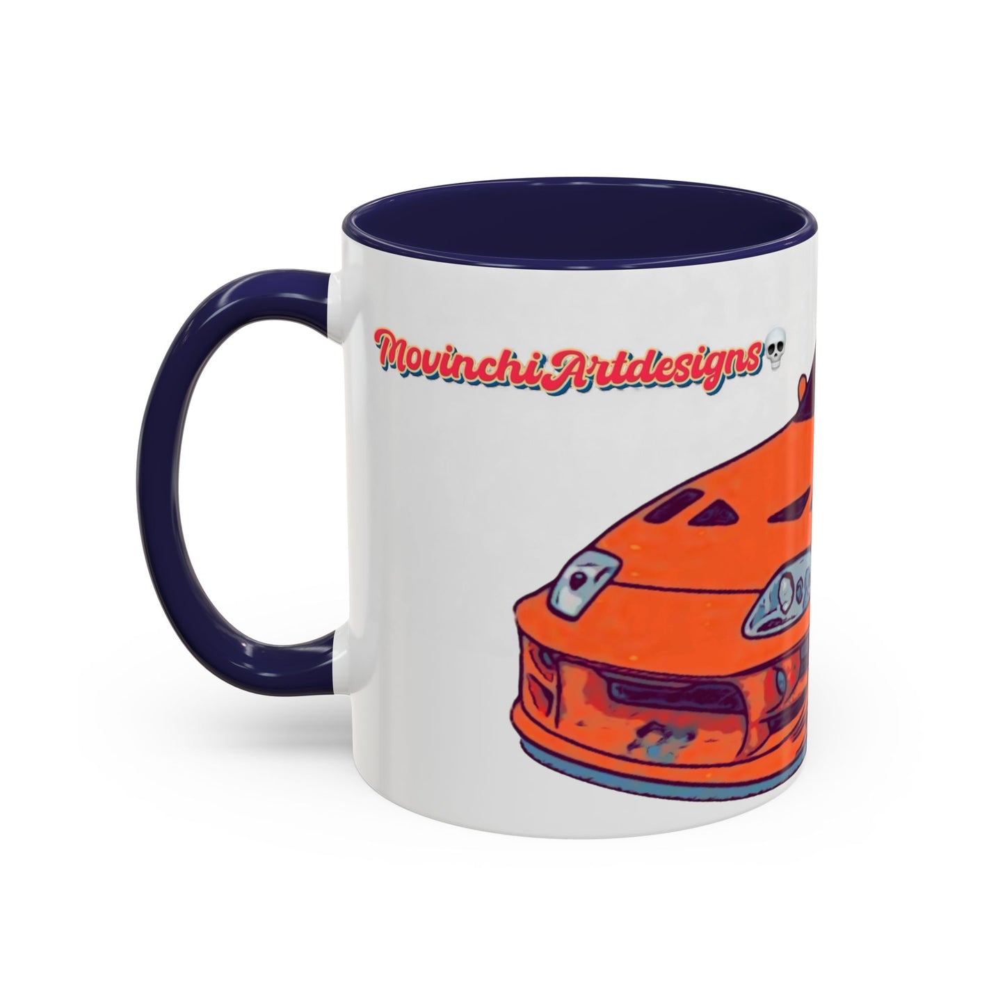 Racing Supra Accent Coffee Mug (11/15oz) — Orange Drift Car Design