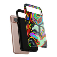 CRAZY4  Abstract Neon Skull Phone Case — Colorful Psychedelic Protective Cover