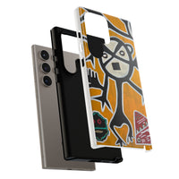Abstract TAINO  Tribal Art Phone Case – Bold Orange Graphic Protective Cover