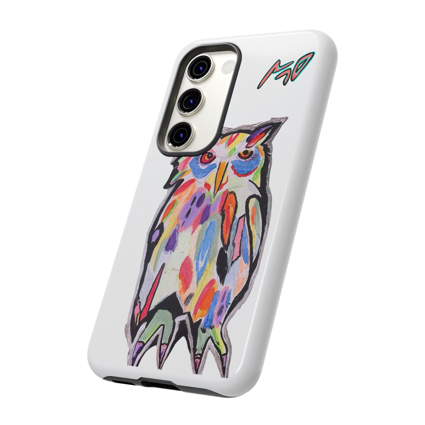 Colorful Owl Phone Case — Artistic Owl Illustration Tough Case
