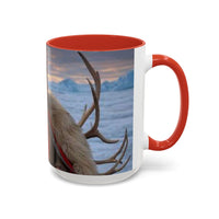 KING OF THE WORLD Royal Portrait Accent Coffee Mug – King in Fur Coat Design (11/15oz)