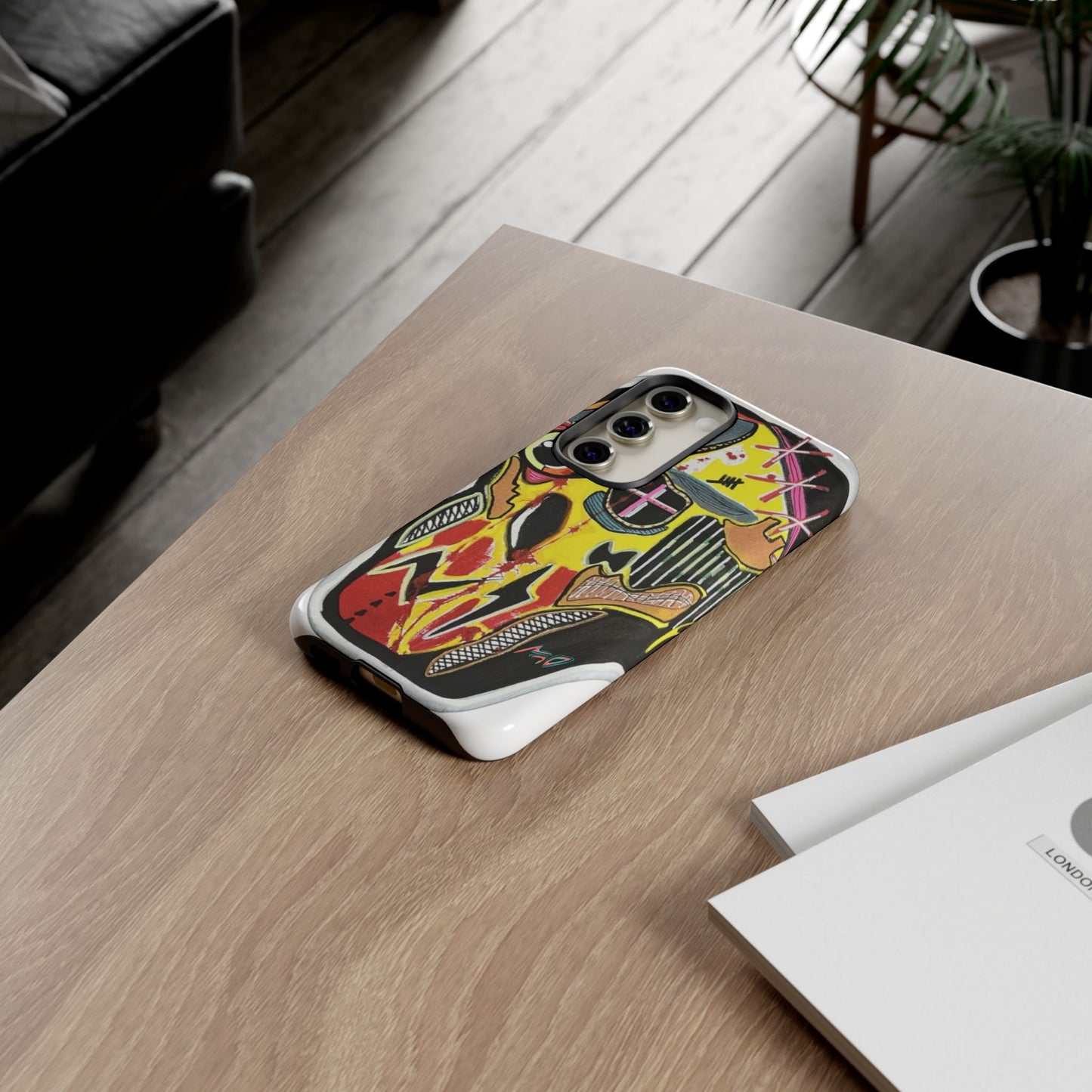 VINCENT.  Skull Riot Phone Case – Colorful Abstract Horror Art Protective Cover