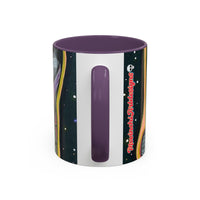 VINCENT  Skull Pop Art Accent Coffee Mug — Colorful Neon Tribal Skull Design (11/15oz)