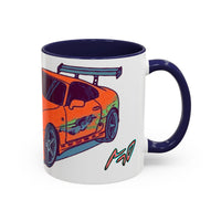 Racing Supra Accent Coffee Mug (11/15oz) — Orange Drift Car Design