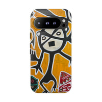 Abstract TAINO  Tribal Art Phone Case – Bold Orange Graphic Protective Cover