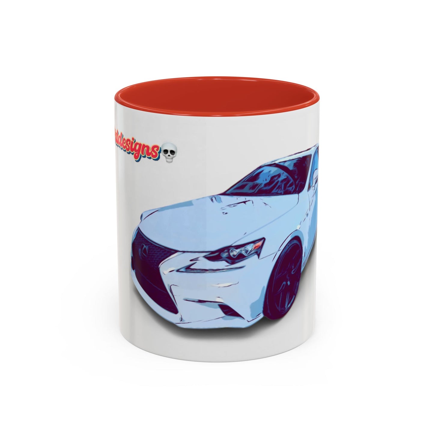 IS300 Car Lover Accent Coffee Mug – White Sports Sedan Design (11oz & 15oz)