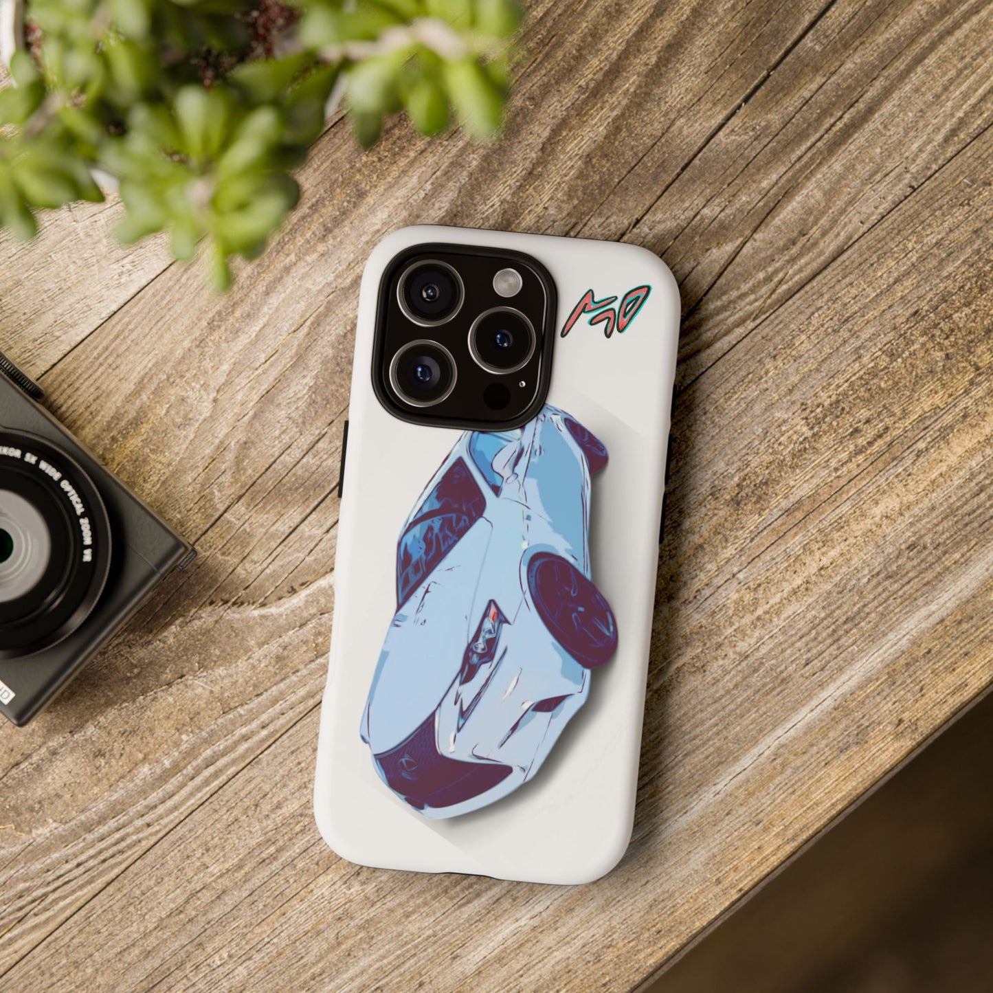 Melvin White Sports Car Phone Case - Retro Pop Art Supercar Protective Tough Case