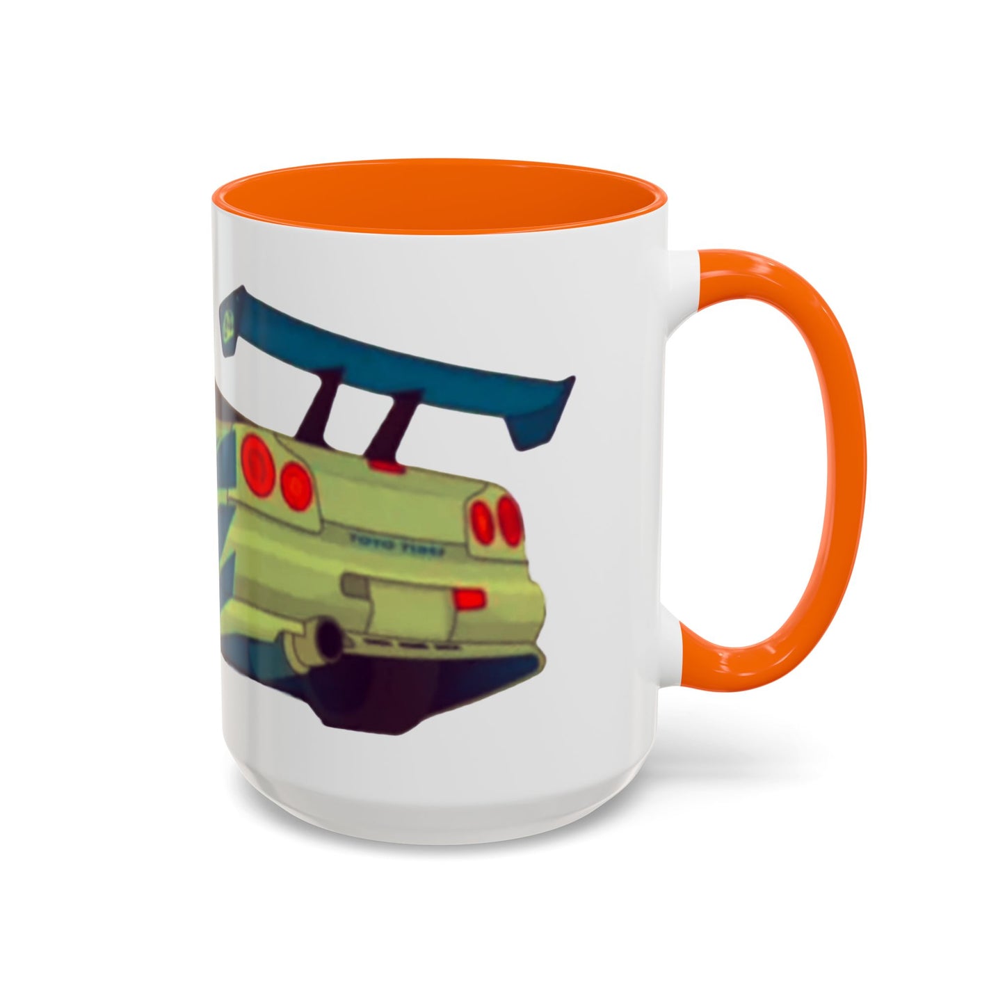 R34  Racing Skyline Accent Coffee Mug — Fast Car Drift Design (11/15oz)