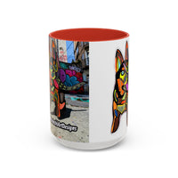 Colorful Pop Art Dog Accent Coffee Mug — Vibrant French Bulldog Design (11/15 oz)