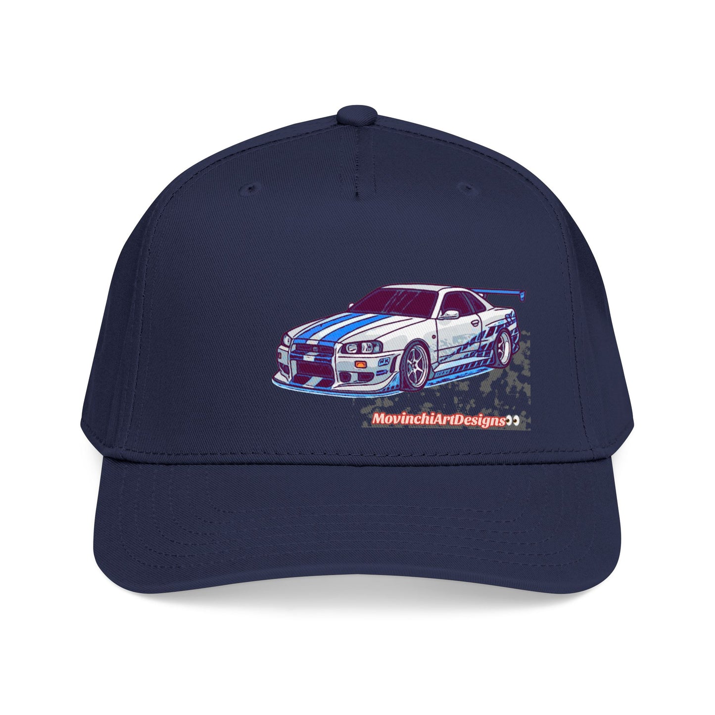 Racing Skyline Embroidered Cap — Vintage GT Sports Car Hat