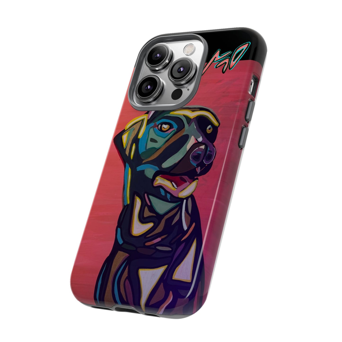 Colorful Pit LABRADOR Tough Phone Case — Vibrant Pop Art Dog Design
