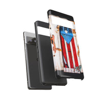 Puerto Rican Flag Phone Case - Rustic Coquí Door Design Tough Case