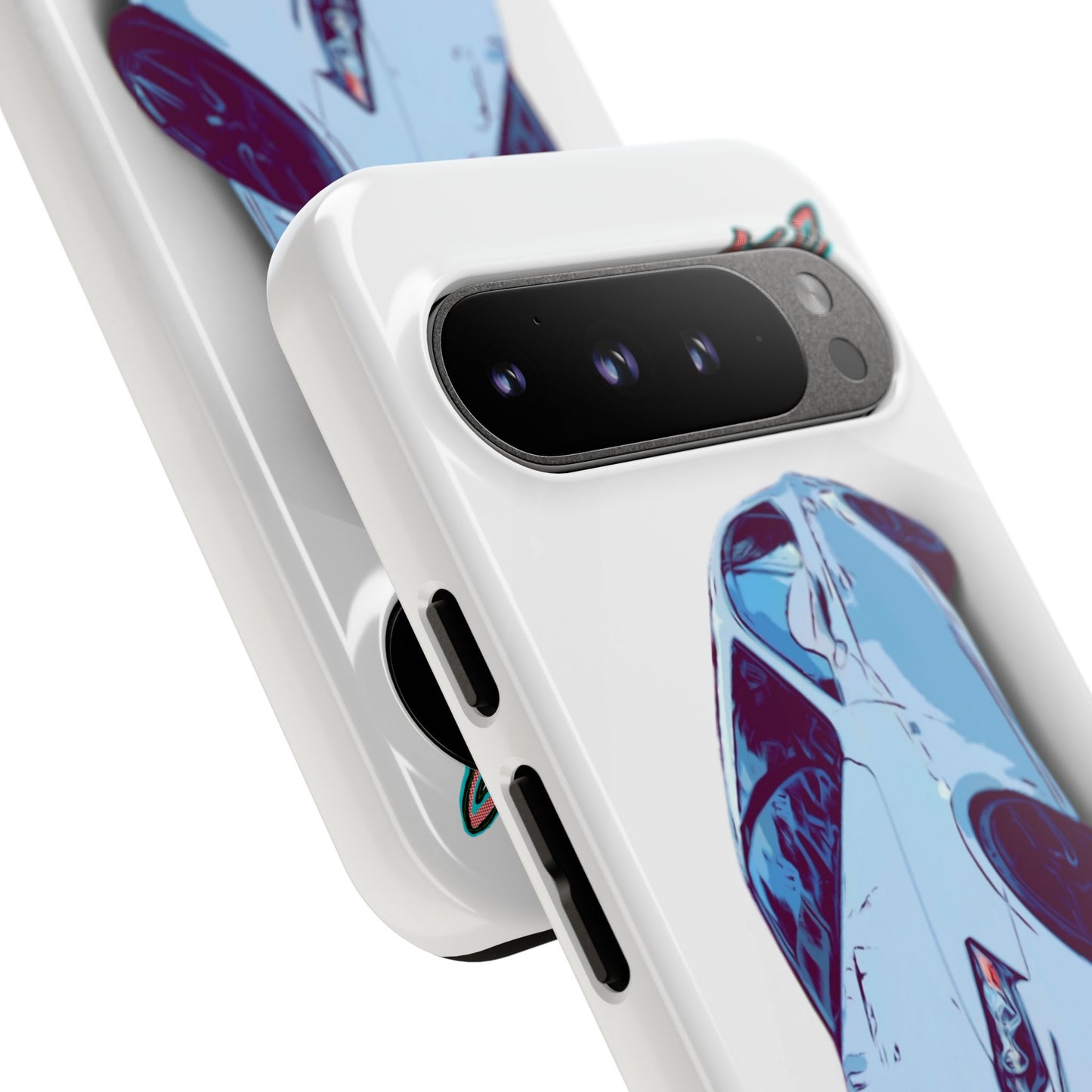 Melvin White Sports Car Phone Case - Retro Pop Art Supercar Protective Tough Case