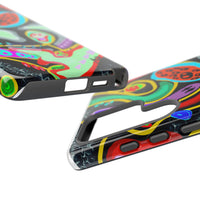 CRAZY4  Abstract Neon Skull Phone Case — Colorful Psychedelic Protective Cover