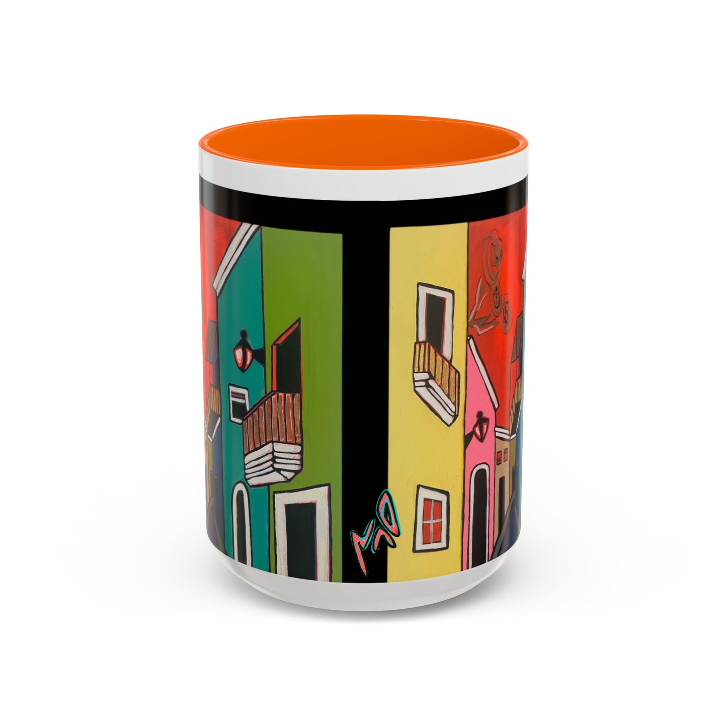 VIEJO SAN JUAN,  Colorful Cityscape Coffee Mug — Vibrant European Street Accent Mug