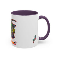 Colorful RYDER.   Abstract Jester Accent Coffee Mug — MovinchiArtDesigns