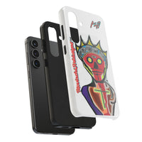 Artistic Crown KING GRAY  Skull Tough Phone Case — Colorful Abstract Guardian Design