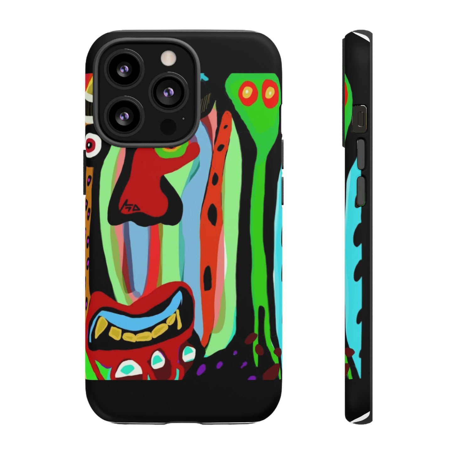 CRAZY.   Tribal Face Phone Case — Colorful Modern Art iPhone Cover
