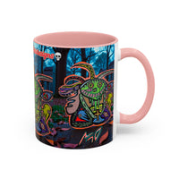 RYDER4.0  Psychedelic Forest Accent Coffee Mug – Colorful Trippy Creature Design (11/15oz)