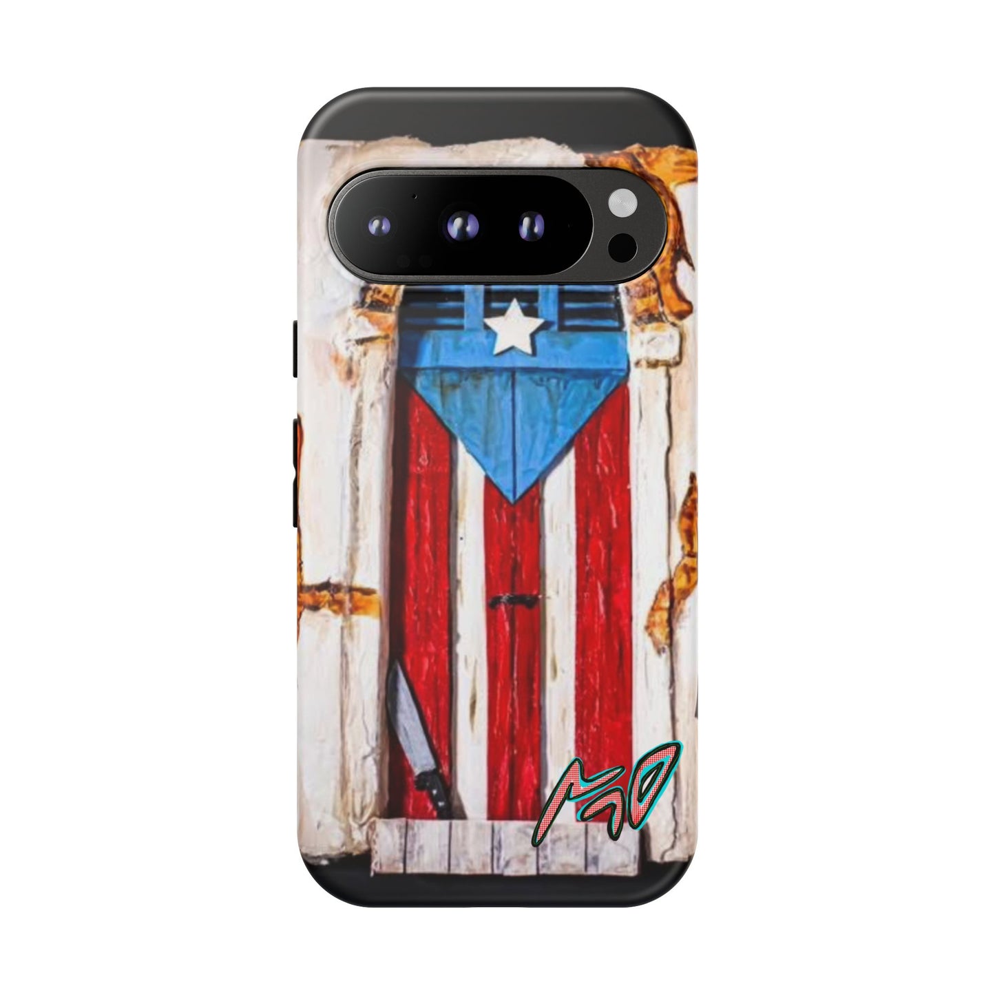 Puerto Rican Flag Phone Case - Rustic Coquí Door Design Tough Case
