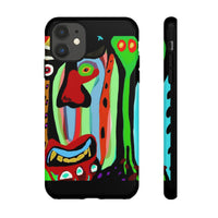 CRAZY.   Tribal Face Phone Case — Colorful Modern Art iPhone Cover