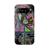 HEART ATTACK Abstract Neon Face Tough Phone Case – Vibrant Art Phone Cover