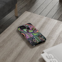 HEART ATTACK Abstract Neon Face Tough Phone Case – Vibrant Art Phone Cover