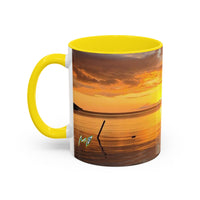 Sunset Harbor Coffee Mug — Golden Beach Sunrise Accent Mug (11/15oz)