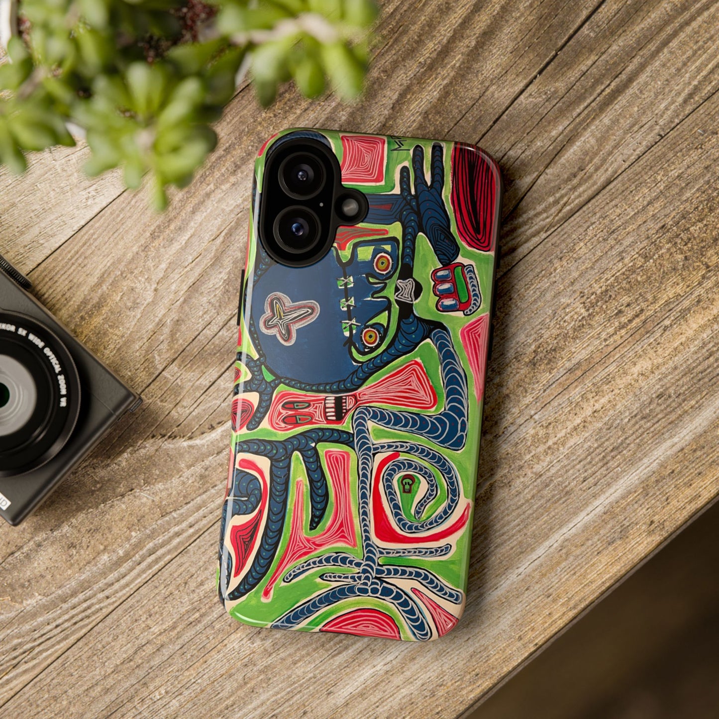 Abstract AFTERLIFE Phone Case — Bold Psychedelic Music Art