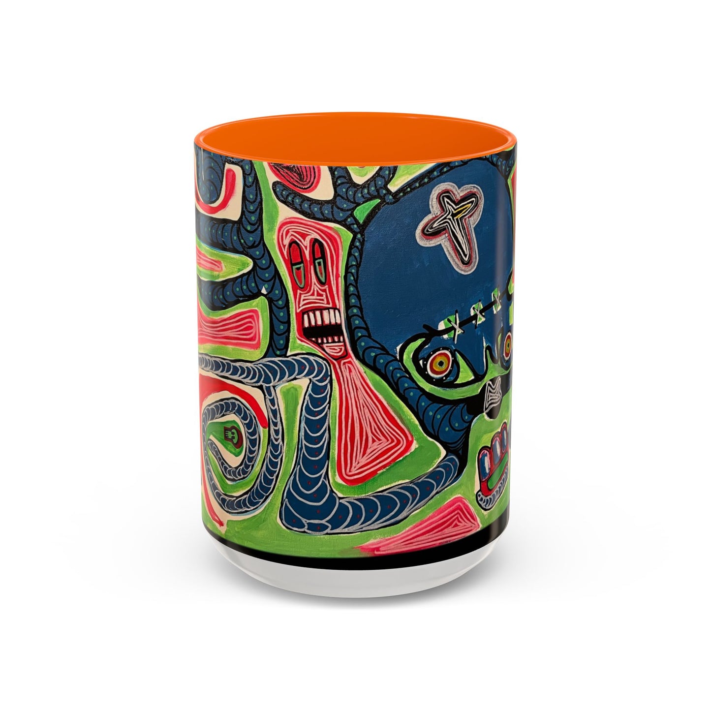 AFTER LIFE2.0  Abstract Neon Doodle Coffee Mug — Colorful Surreal Art Accent Mug (11/15oz)