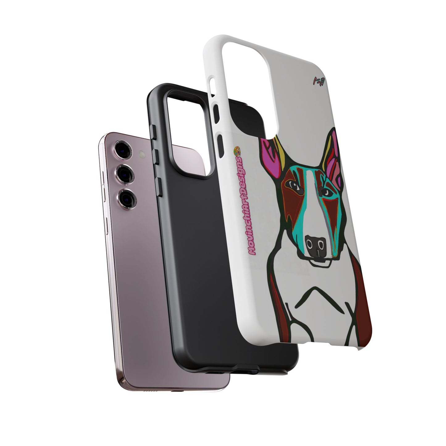 MR Bull Terrier Phone Case — Colorful Pop Art Tough Cases for Dog Lovers