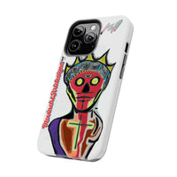 Artistic Crown KING GRAY  Skull Tough Phone Case — Colorful Abstract Guardian Design