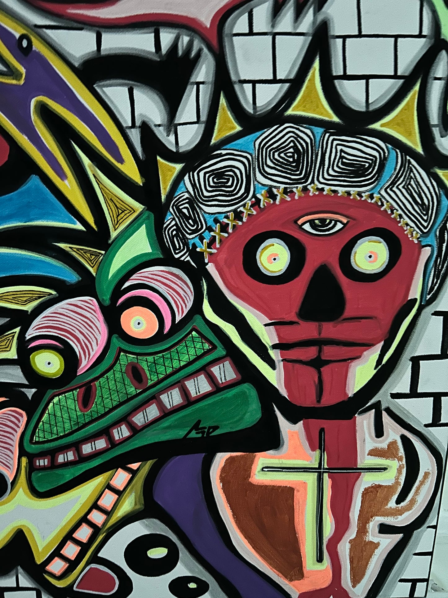 KING GRAY acrylic over canvas Painting