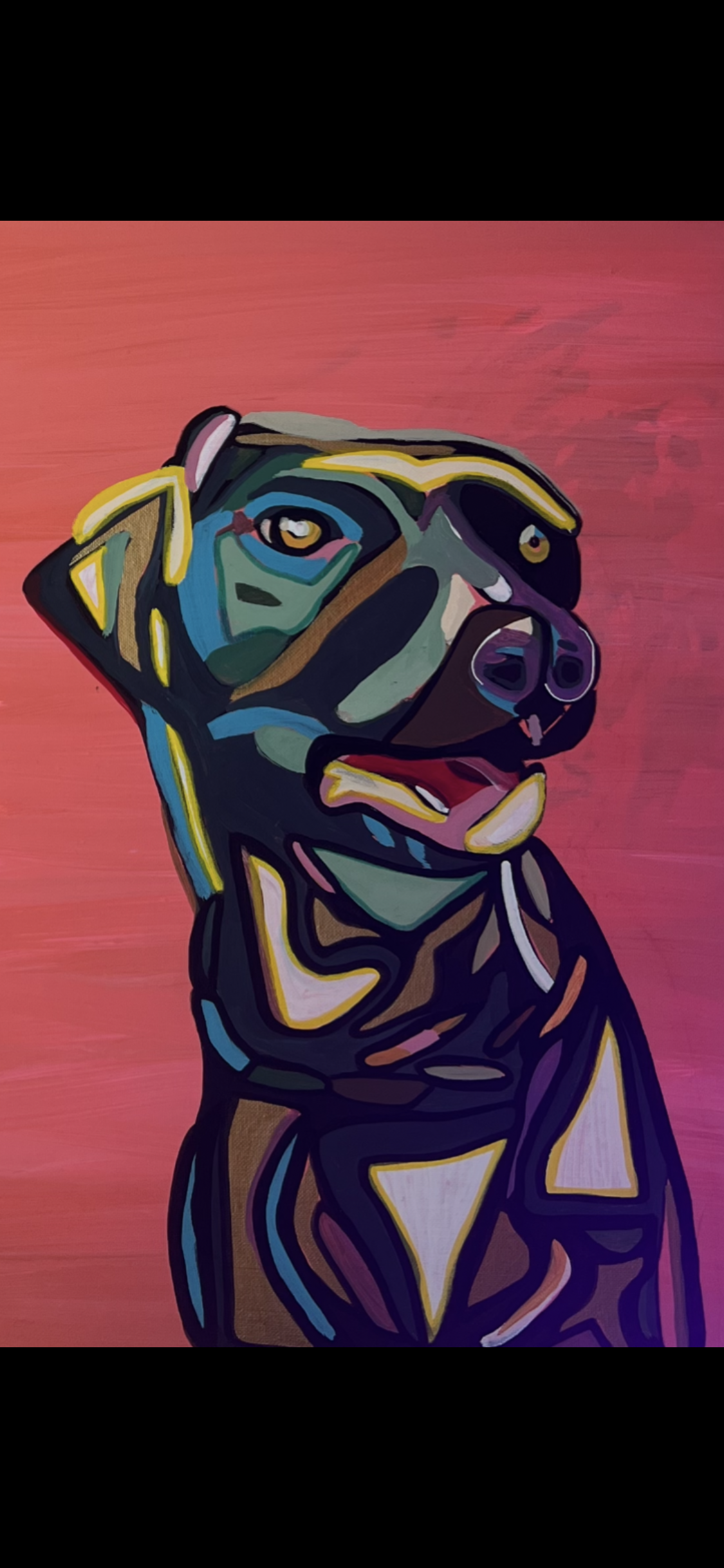LABRADOR Acrylic over canvas painting